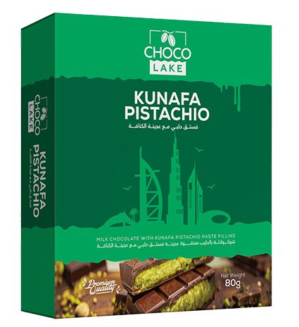 Barre de 80 grammes Kunafa à la pistache (style Dubaï)