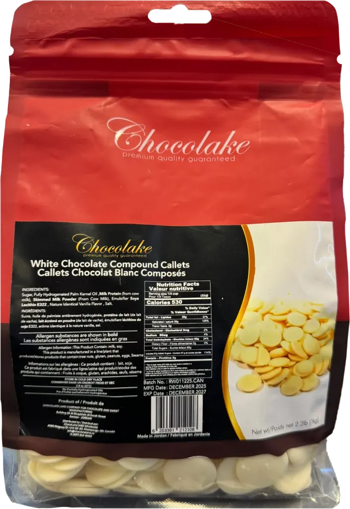 [0128] White chocolate compound callets 1 kg
