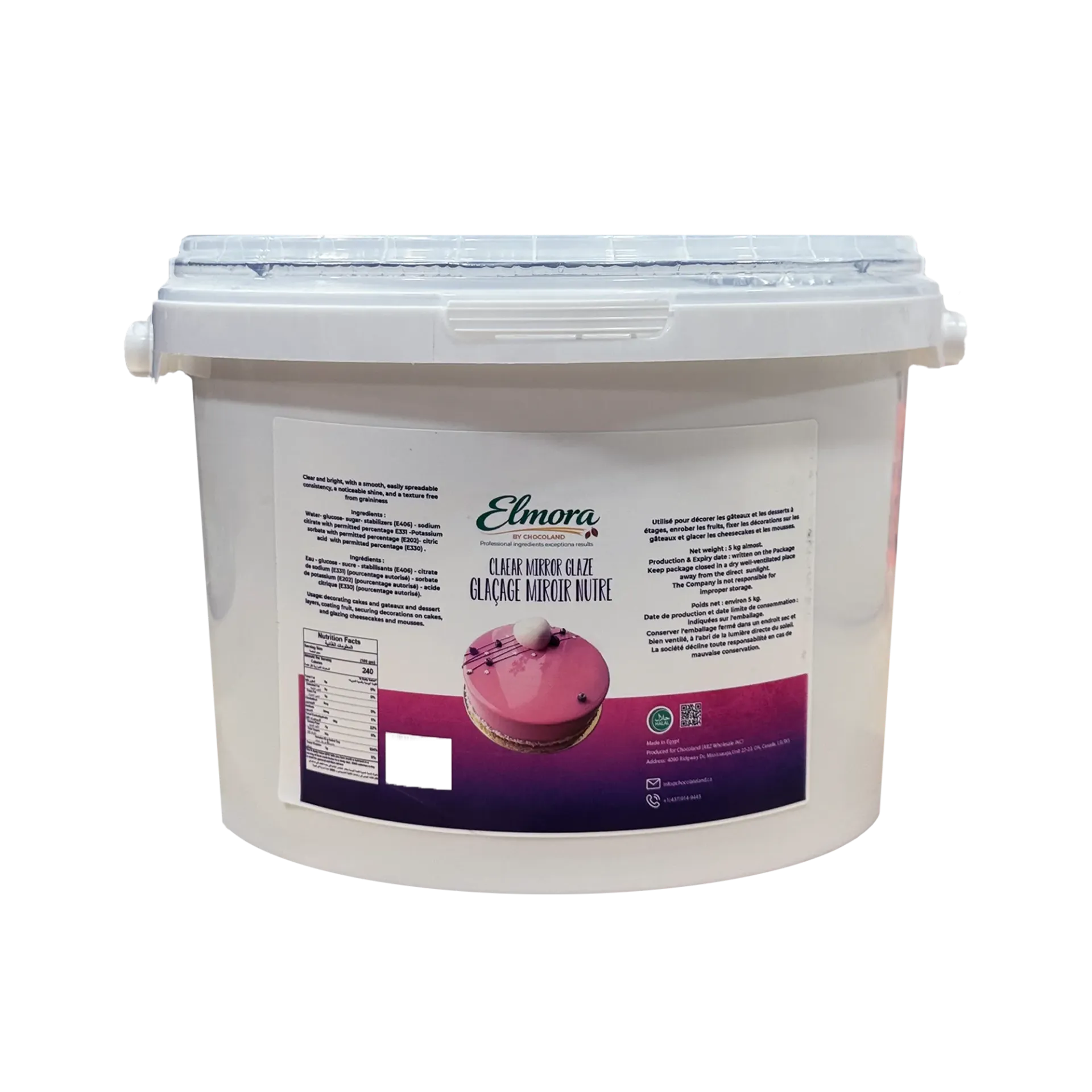 Chocoland Clear Mirror Glaze 5 kg pail