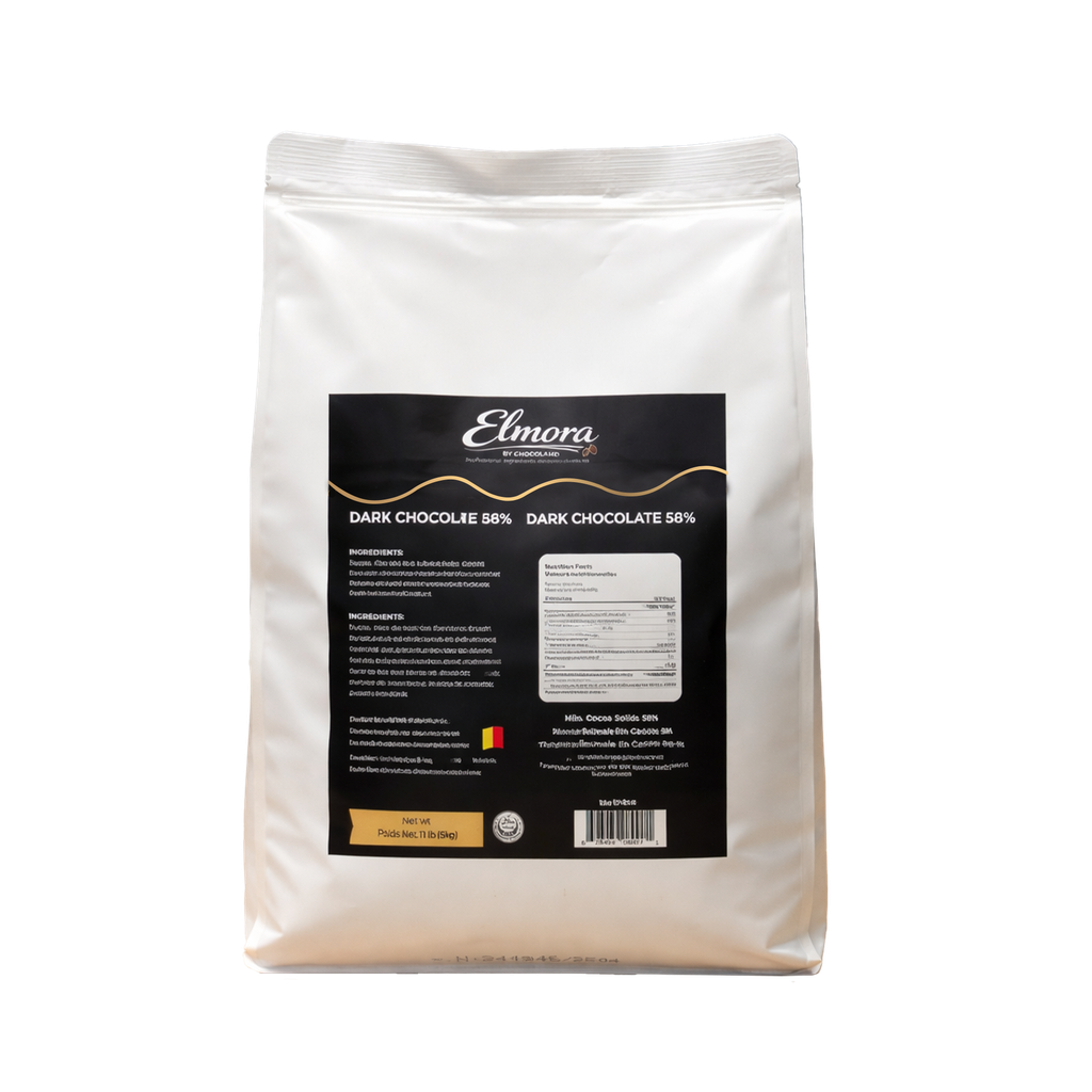 Elmora Belgium Dark chocolate Callets 58% 5 kg bag