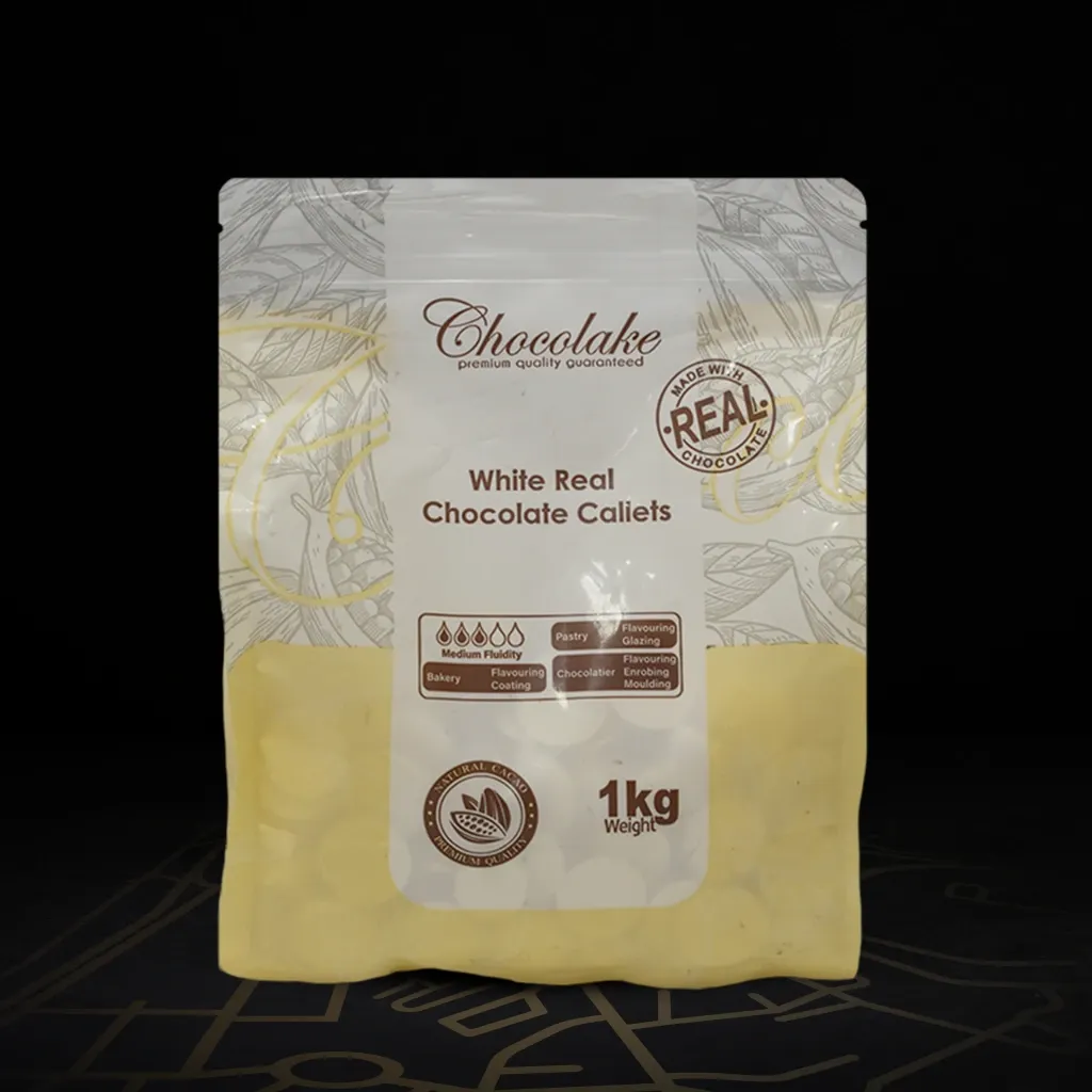 [2113] Premo White Chocolate Callets 35% 1kg - 10 Bags \ Carton