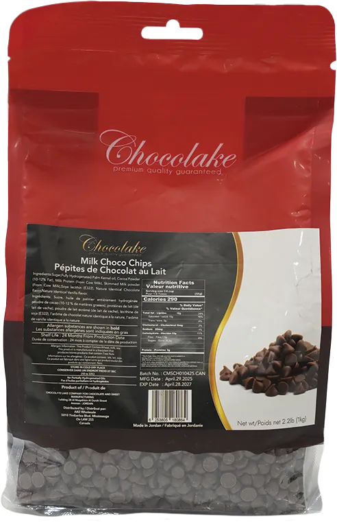 [3106] Milk Chocolate Chips 1Kg - 5 Bag \ Carton